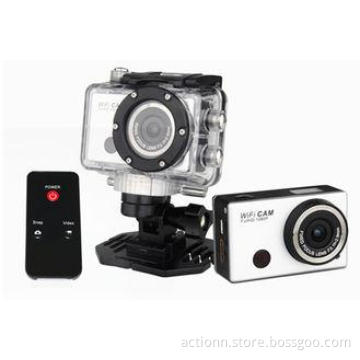 Black Wifi 1080P Action Camera Remote Control Helmet Action